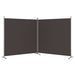 2-panel Room Divider Brown 348x180 Cm Fabric Tpbxip