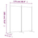 2-panel Room Divider White 175x180 Cm Fabric Tpbxpn