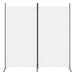 2-panel Room Divider White 175x180 Cm Fabric Tpbxpn