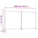 2-panel Room Divider White 348x180 Cm Fabric Tpbxia