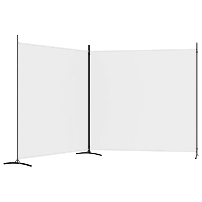 2-panel Room Divider White 348x180 Cm Fabric Tpbxia