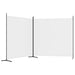 2-panel Room Divider White 348x180 Cm Fabric Tpbxia