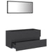 2 Piece Bathroom Furniture Set Grey Chipboard Nbakbo