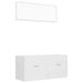 2 Piece Bathroom Furniture Set White Chipboard Nbanbk