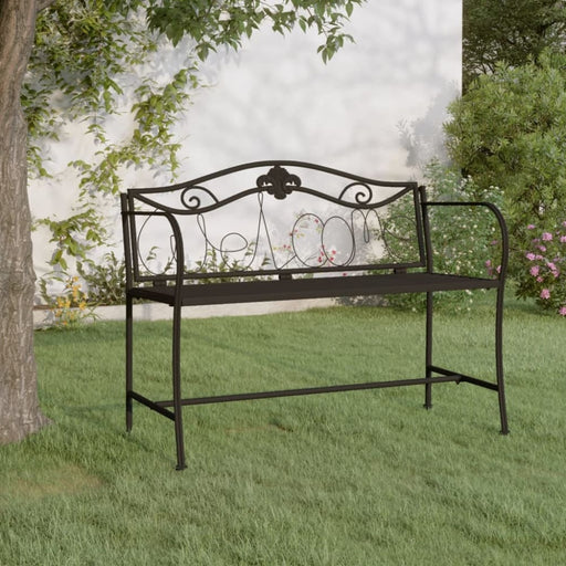 2-seater Garden Bench 104 Cm Black Steel Tonnto