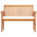 2-seater Garden Bench With Cushion Solid Acacia Wood Apkli