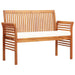 2-seater Garden Bench With Cushion Solid Acacia Wood Apkli