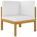 2-seater Garden Bench With Cushions Solid Acacia Wood