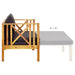 2-seater Garden Bench With Cushions Solid Acacia Wood Tobtbn