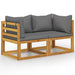 2-seater Garden Bench With Dark Grey Cushions Tblnnpo