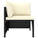 2-seater Garden Sofa With Cushions Black Poly Rattan Totpox