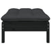 2-seater Garden Sofa With Cushions Black Solid Pinewood