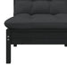 2-seater Garden Sofa With Cushions Black Solid Pinewood