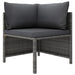 2-seater Garden Sofa With Cushions Grey Poly Rattan Totakn