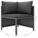 2-seater Garden Sofa With Cushions Grey Poly Rattan Totakn