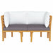 2-seater Garden Sofa With Cushions Solid Acacia Wood Tolxla