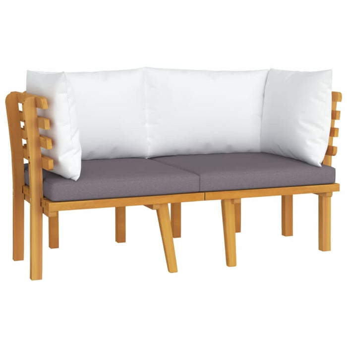 2-seater Garden Sofa With Cushions Solid Acacia Wood Tolxla