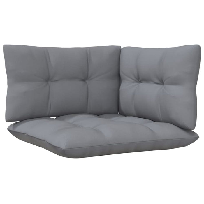 2-seater Garden Sofa With Grey Cushions Solid Pinewood