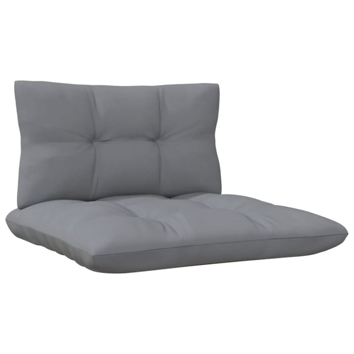 2-seater Garden Sofa With Grey Cushions Solid Pinewood