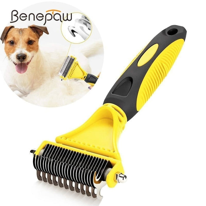 2 Sided Safe Undercoat Rake Grooming Dematting Comb