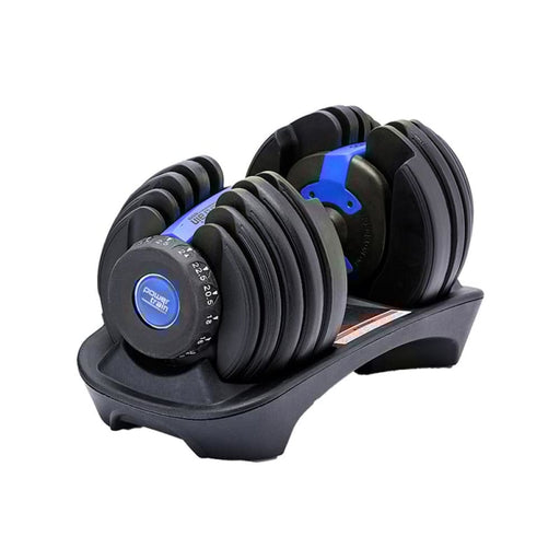 24kg Powertrain Adjustable Home Gym Dumbbell - Blue