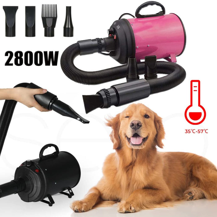 2800w Dog Dryer High Velocity Pet Blow Adjustable Speed 4