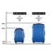 2pcs Luggage Trolley Set Travel Suitcase Hard Case Carry