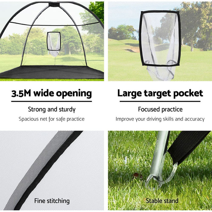 Goslash Picks 3.5m Golf Practice Net Portable Training Aid