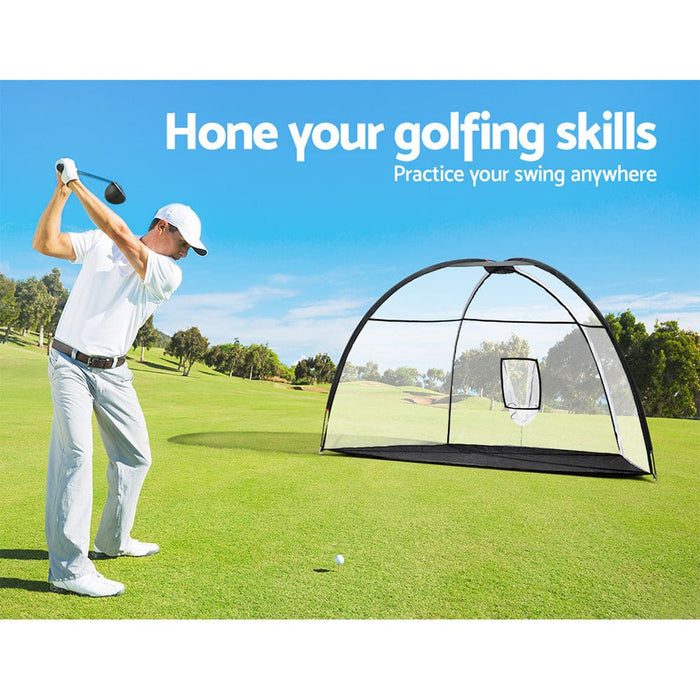 Goslash Picks 3.5m Golf Practice Net Portable Training Aid