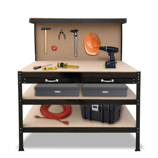 3 - layer Steel Work Bench Garage Storage Table Tool Shop