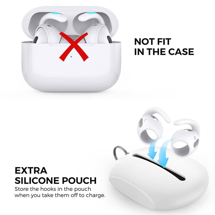 3 Pairs Anti-slip Anti-drop Silicone Ear Hook For Apple