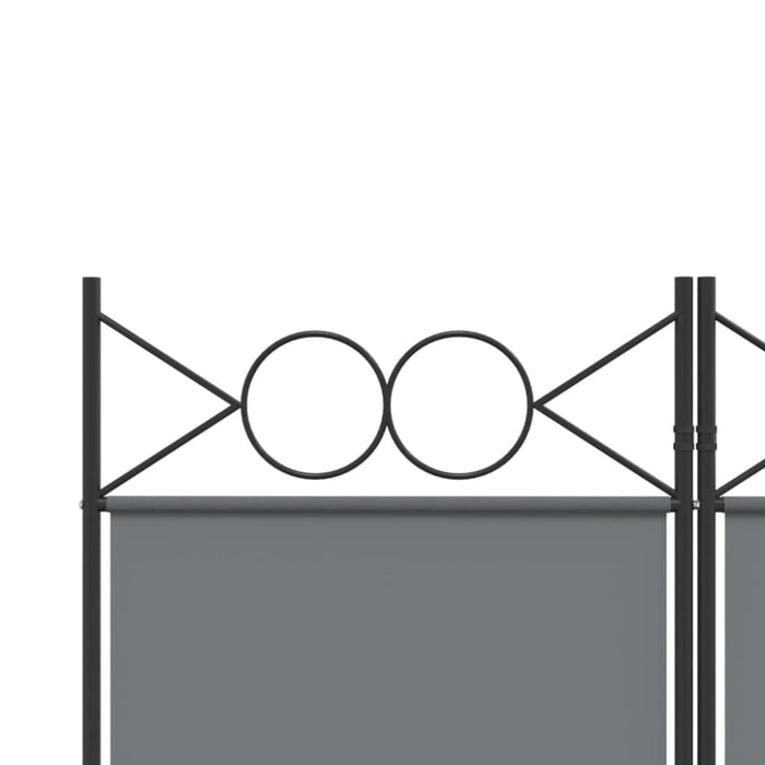 3 - panel Room Divider Anthracite 120x200 Cm Fabric Tpboan