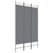 3 - panel Room Divider Anthracite 120x200 Cm Fabric Tpboan