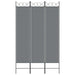 3 - panel Room Divider Anthracite 120x200 Cm Fabric Tpboan