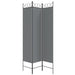 3 - panel Room Divider Anthracite 120x200 Cm Fabric Tpboan