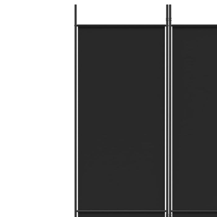 3-panel Room Divider Black 150x220 Cm Fabric Tpboki