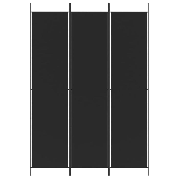 3-panel Room Divider Black 150x220 Cm Fabric Tpboki