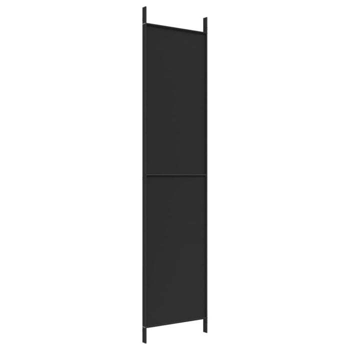 3-panel Room Divider Black 150x220 Cm Fabric Tpboki