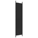 3-panel Room Divider Black 150x220 Cm Fabric Tpboki