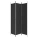 3-panel Room Divider Black 150x220 Cm Fabric Tpboki