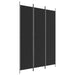 3-panel Room Divider Black 150x220 Cm Fabric Tpboki