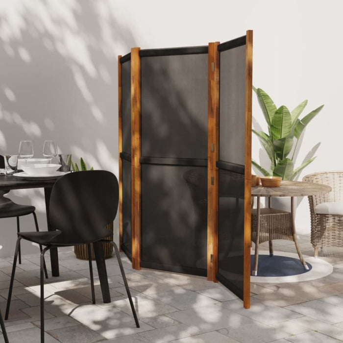 3-panel Room Divider Black 210x180 Cm Tokoik