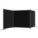 3-panel Room Divider Black 525x180 Cm Fabric Tpbxno