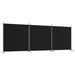 3-panel Room Divider Black 525x180 Cm Fabric Tpbxno