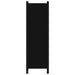 3 Panel Room Divider Black Gl271