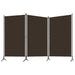 3 Panel Room Divider Brown Gl20