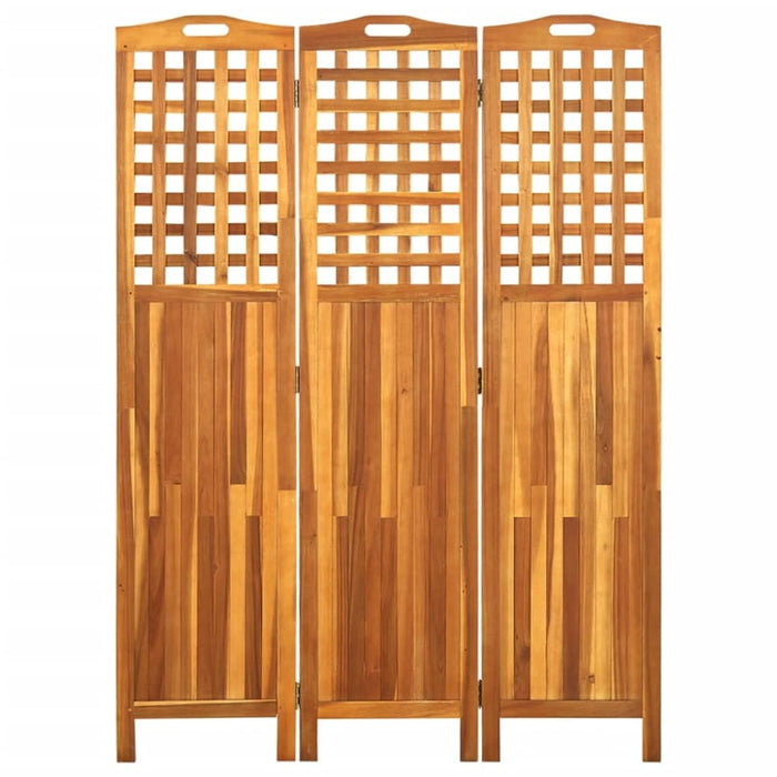 3 Panel Room Divider Solid Acacia Wood Gl5811