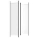 3-panel Room Divider White 150x200 Cm Fabric Tpboin