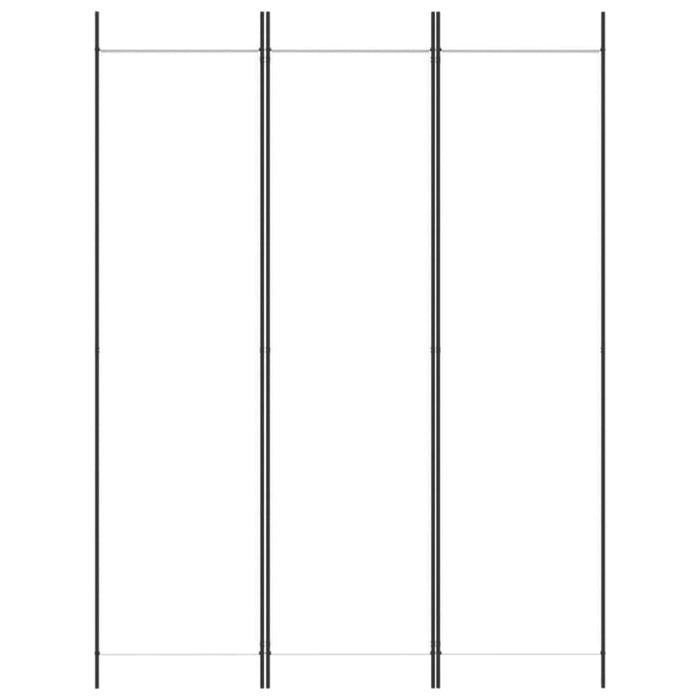 3-panel Room Divider White 150x200 Cm Fabric Tpboin