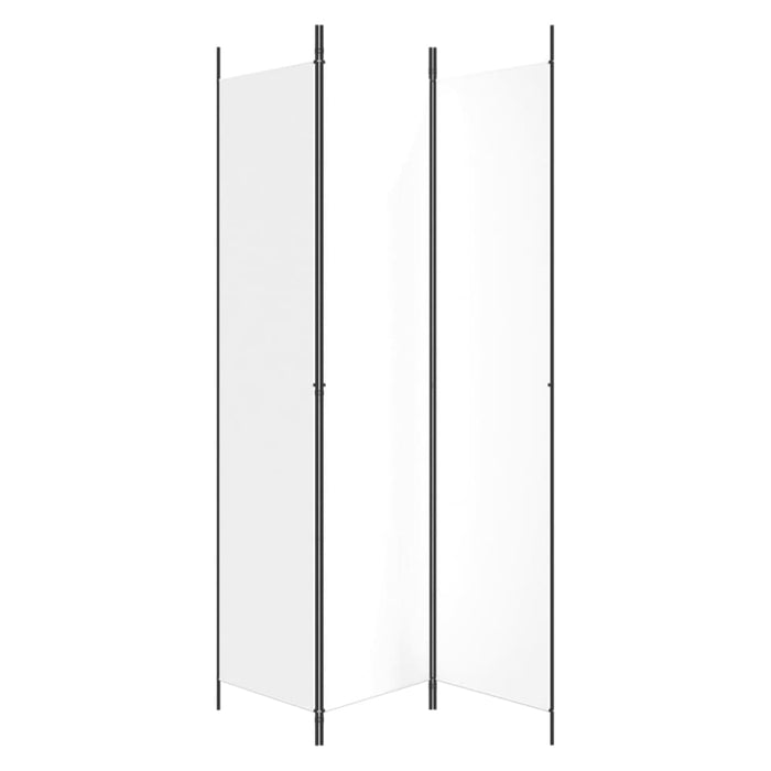 3 - panel Room Divider White 150x220 Cm Fabric Tpboka